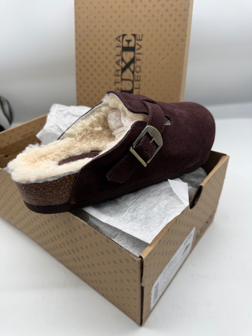 Australia Luxe Co. Berlin in Plum. US 8 EU 39
